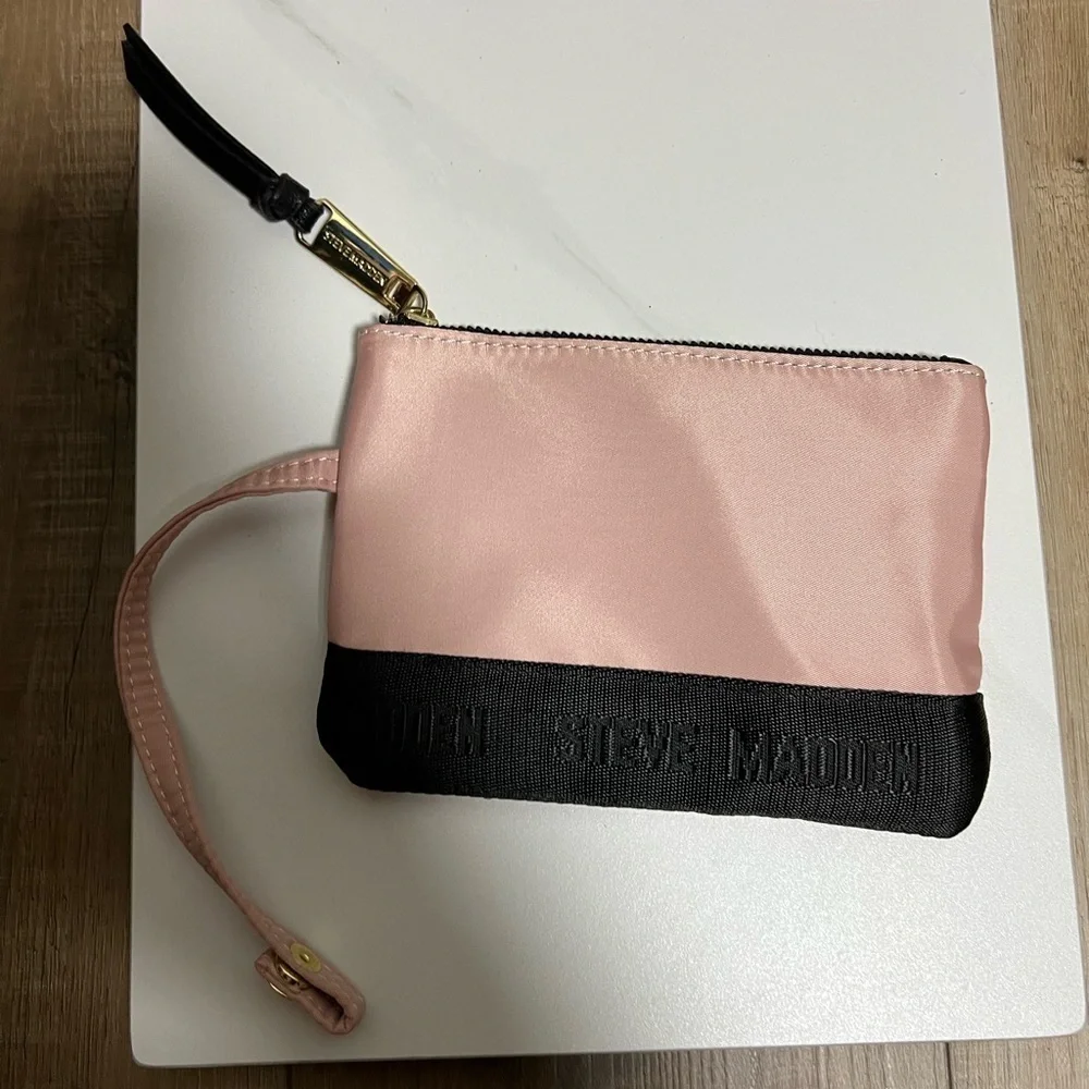 Steve Madden Pink and Black Clutch